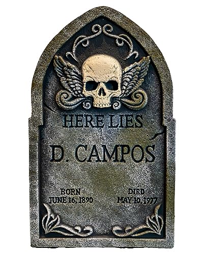 Horror-Shop Lapide con Teschio e Ali 55 Cm