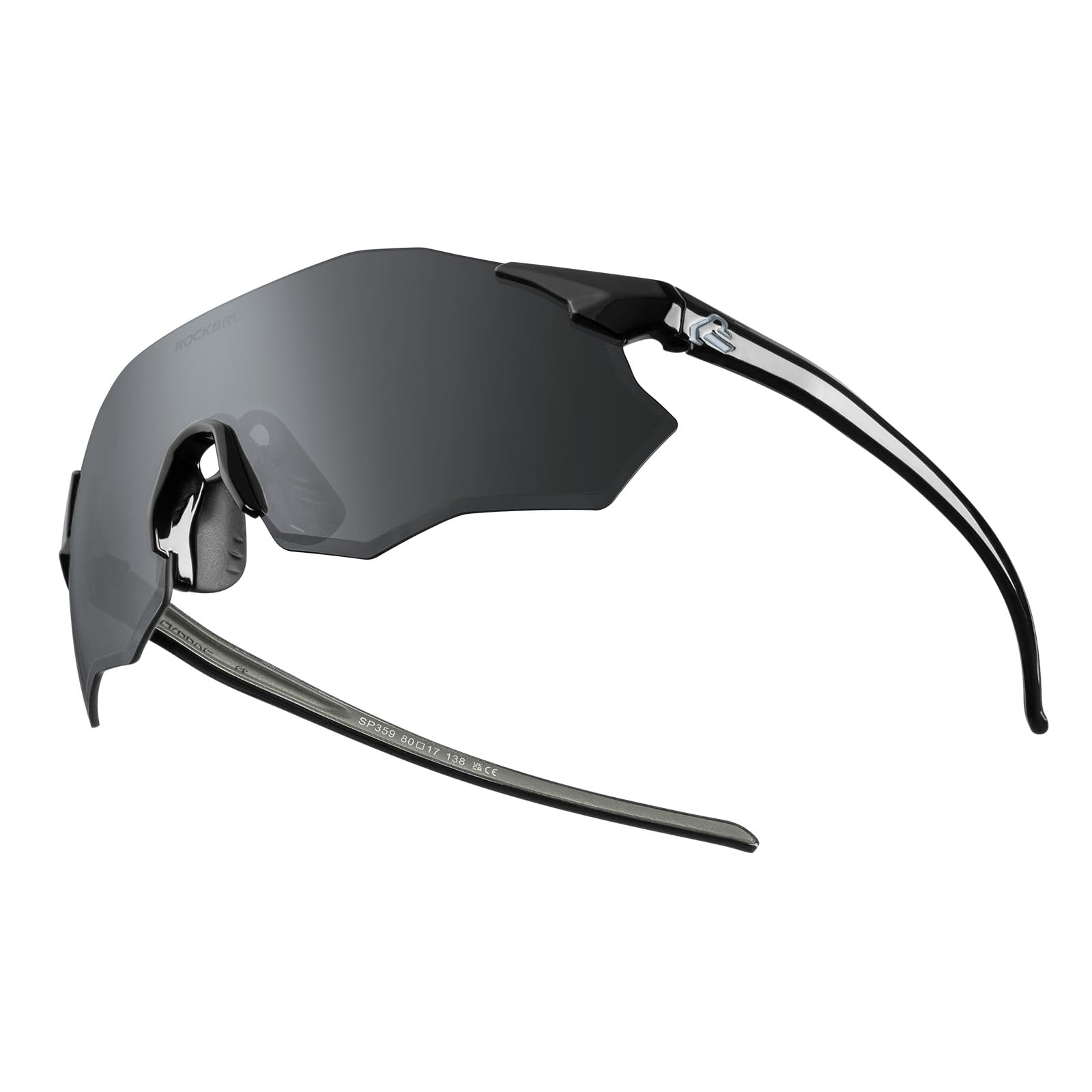 ROCKBROS Occhiali Ciclismo Polarizzati Uomo Donna Senza Montatura | Protezione UV400, Regolabile Leggero Antiscivolo, Occhiali da Sole per Bici MTB Corsa Pesca Guida