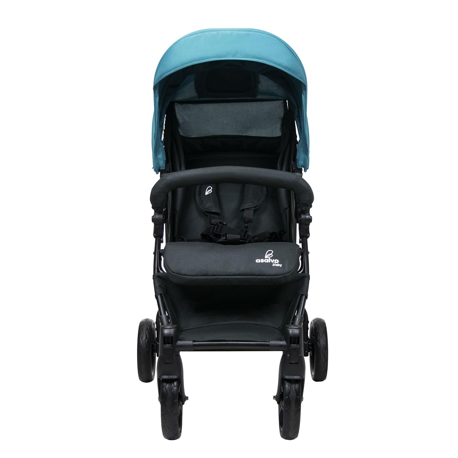 Asalvo CÁDIZ Silla de Paseo Ultraligera para bebé, Carrito de paseo, Respaldo Reclinable, Arnés 5 Puntos, SPF50+, Capota con Ventana, Manejable, Máxima Seguridad, Hasta 17 kg, Petróleo