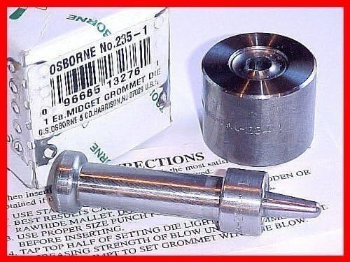 Osborne brand #235-1 Midget size #1 Grommet Setter Die Set