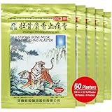 LingRui Moschus-Pflaster, starker Knochen, 50 Pflaster, chinesischer Tiger, Zhuang-gu She-Xiang Zhi-Tong Gao | 5 Beutel, 10 Patches pro Beutel