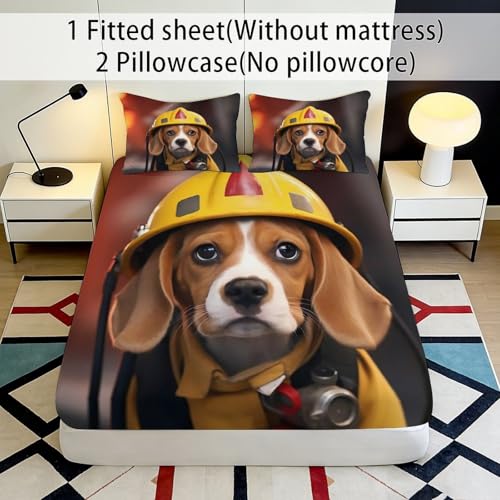 Matelas fitted cover chien pompier lavable 90x200 - 3