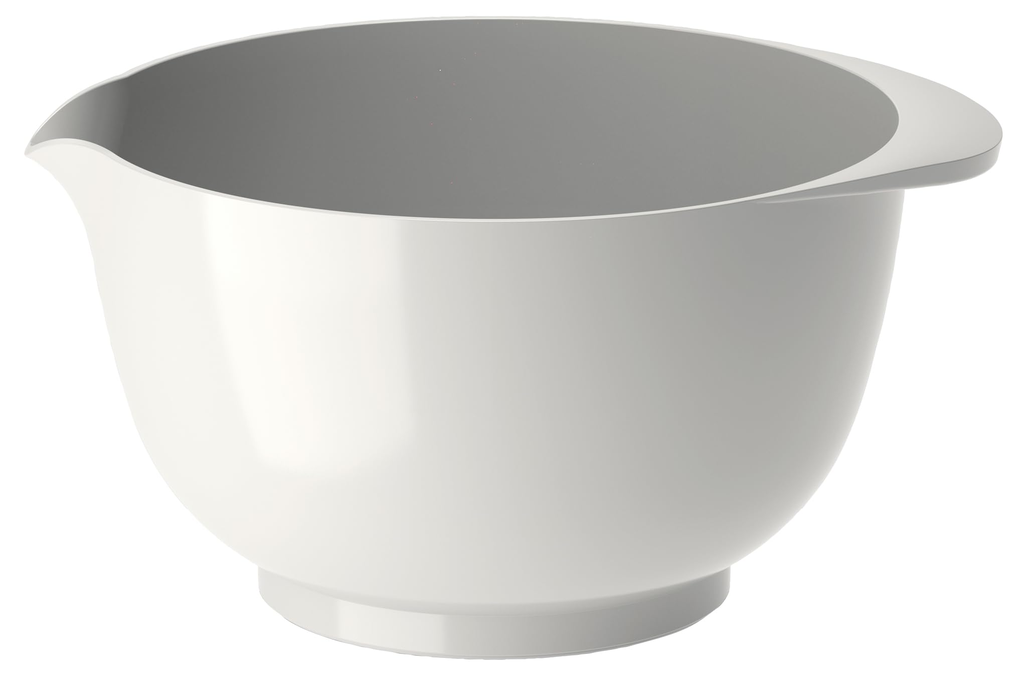 Rosti Margrethe Mixing Bowl, 3 litres, Shatterproof, with Good Handle, for Baking and Yeast Dough Recyclable Plastic, White