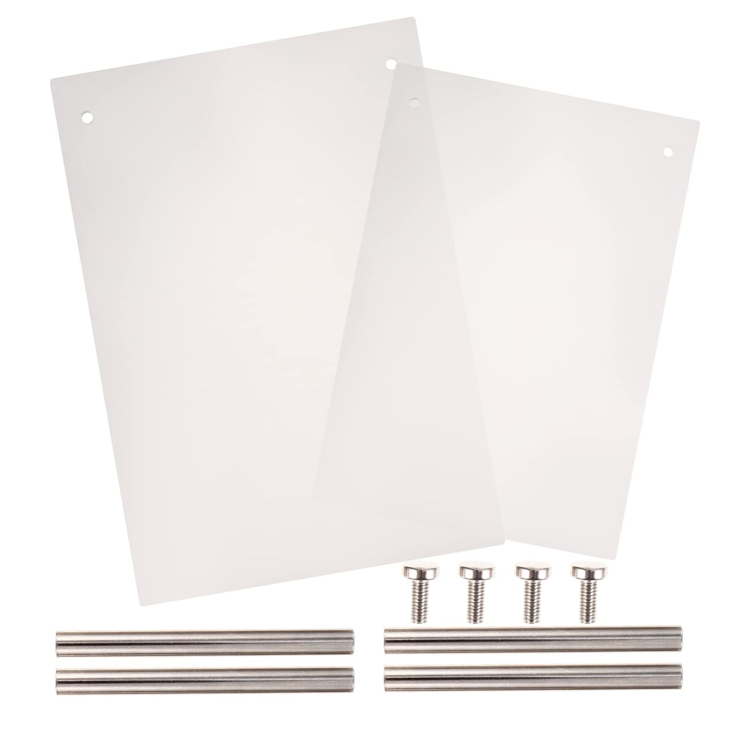 2pcs Acrylic Nail Art Display Board Nail Practice Plate for Salon Use Includes Boards for Art Training and Mixing