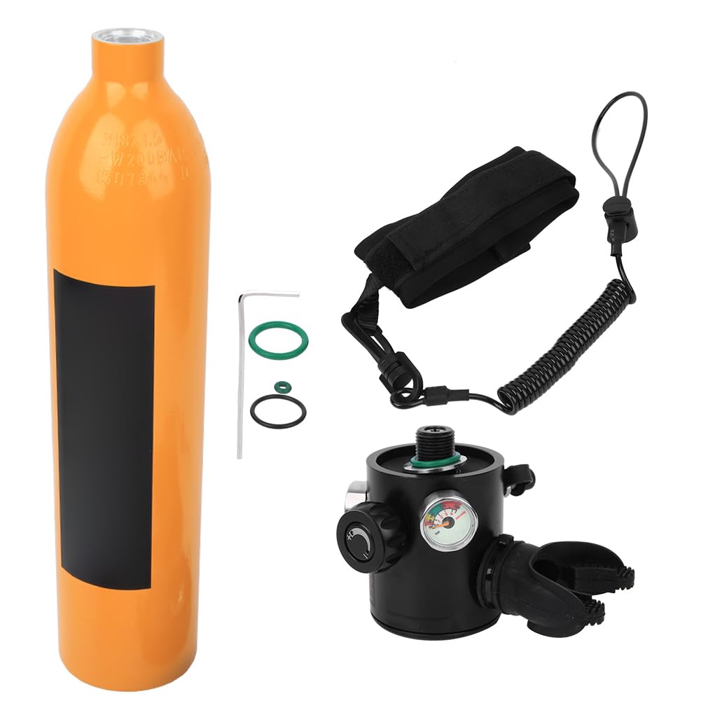 RESPIRATORE DA IMMERSIONE CON BOMBOLETTA DI OSSIGENO PER SUBACQUEI PROFESSIONISTI, CAPACITÀ 0,7 L, COLORE VERDE