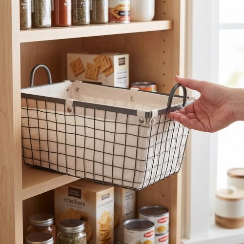Cestas doras de hierro para baño y salones con diseño rectangular de gran capacidad 4