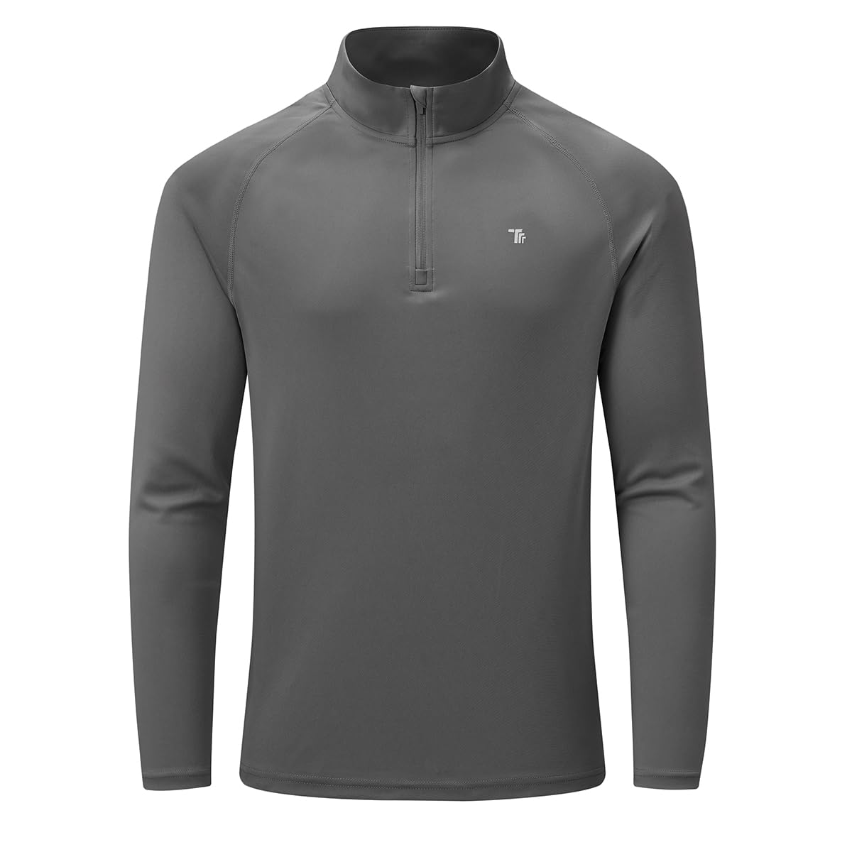 BASUDAM Men's Workout Shirts Quick Dry UPF 50+ Sun Protection Long Sleeve Quarter Zip Pullover Athletic T-Shirts