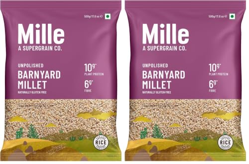 Image of Mille Samak Millet Whole Grain | Barnyard Millet | Sanwa /Bhagar /Kuthiraivally /Udalu | Ideal for FASTING | Unpolished, No Soaking Required | High Plant Protein and Fibre | Just cook for 6 minutes | High Grade Whole Grain | 500g