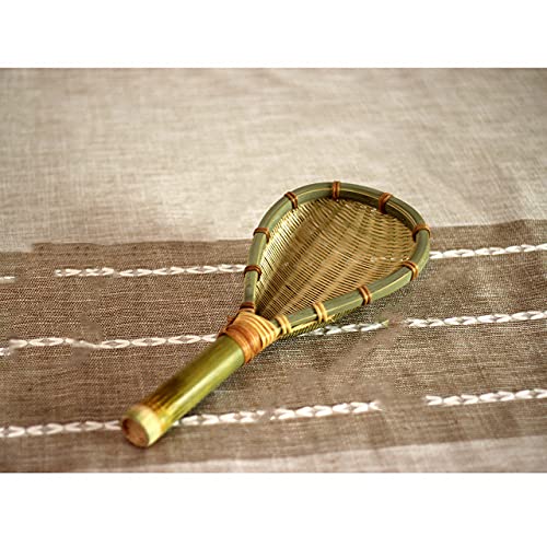 竹製品 キッチン用品 手作り 竹編み 米ざる スープスプーン 麺類 家庭用 水切りスプーン MJ1021 (M)