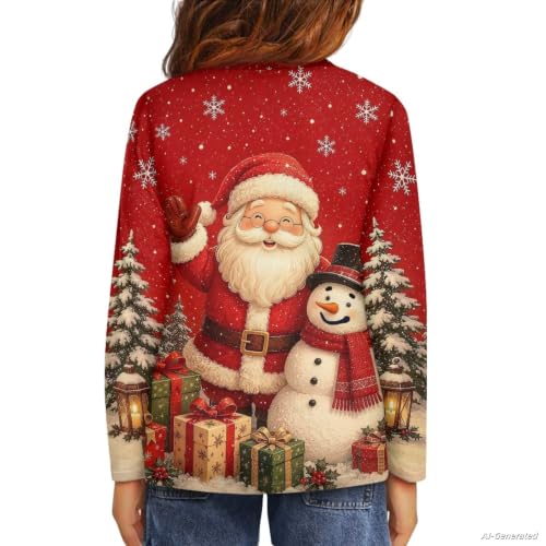 Image of Renewold Boys Girls Tees Kids T-Shirt Long Sleeve Crewneck T Shirts Casual Athletic Tops Clothing for Home School Travel