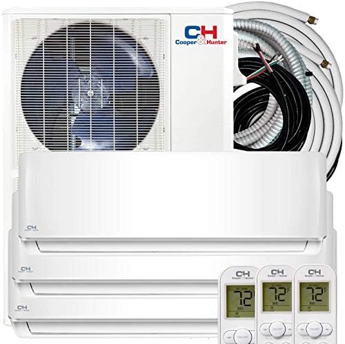 Tri 3 Zone 48000 BTU Ductless Mini Split AC Heat Pump