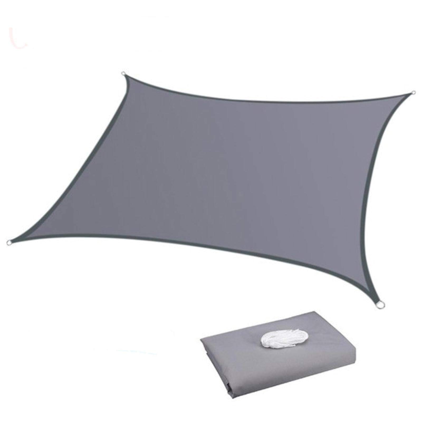 QAZWGarden Courtyard Awning Summer Outdoor Waterproof Anti-Uv Shade Canvas Oxford Cloth Sunscreen Rain Cover 300D Awning 400X400Cm Gray