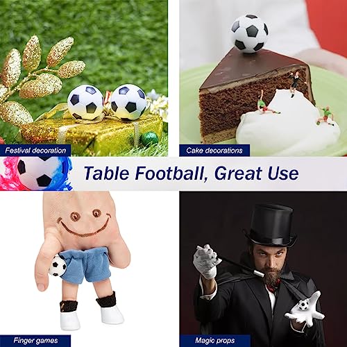 RAYNA GAMES 12 Stück Kickerbälle, Reguläre Größe Tischfußball Kickerbälle,32MM Tischfußball Ersatzbälle für Erwachsene Kinder Fußball Tisch Spiel - Shwarz-Weiß