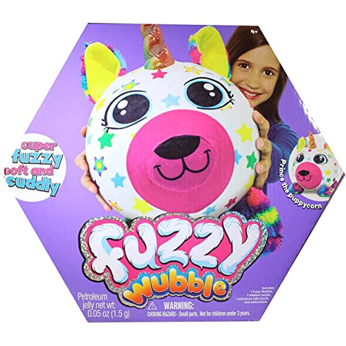 Fuzzy Wubble Prince The Puppycorn, Soft, Fuzzy Plush Animals on The Outside, Wubble Balls on The Inside