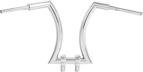 Miniatura 6 de TCT-MOTORPARTS Manillar cromado Ape Hanger de 16 pulgadas con elevador de 2 pulgadas apto para Harley Road King, Sportster XL883 XL1200, Softail