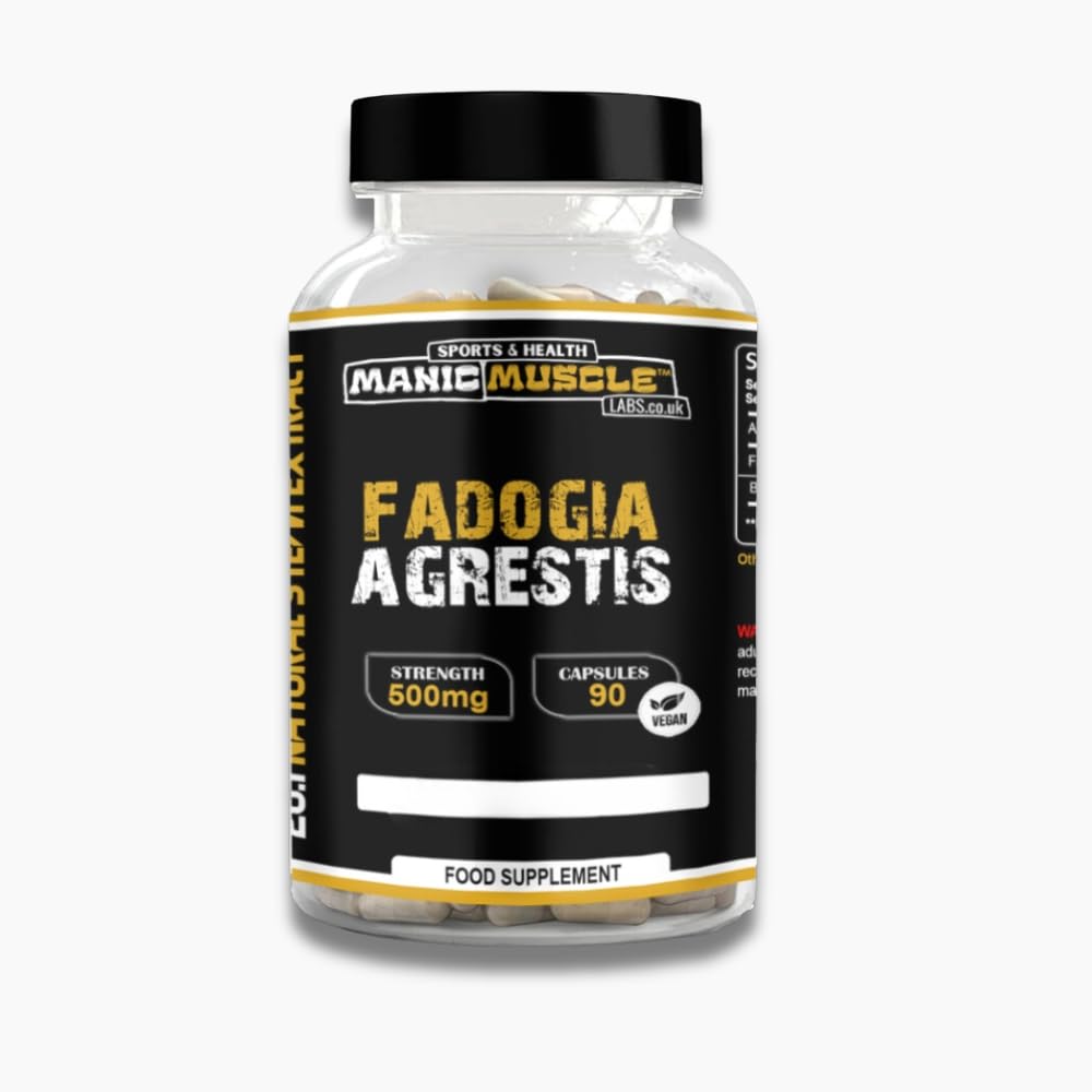 Manic Muscle Labs Fadogia Agrestis Vegan Capsules | 6 Week Supply | Accelerates Muscle Building & Recovery | 100% Vegan | 90 Capsules