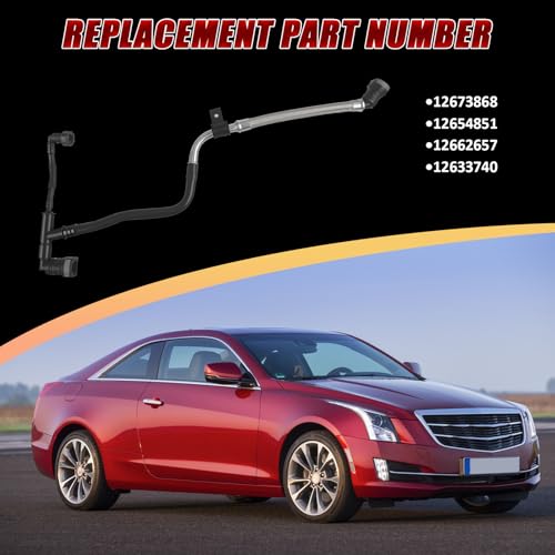 PCV Tube Hose Assembly Compatible with Buick Cadillac Chevy Vehicle 2016-2018 Envision 2014-2017 Regal 2013-2016 ATS 2013-2015 Malibu 2016 Camaro, PCV Tube Pipe Replace#12654851 12662657 12633740