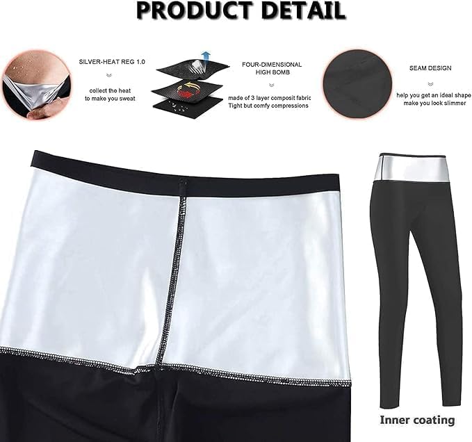 Pantaloni di Perdita di Peso Leggings Anticellulite Donna Fitness per Palestra Corsa Yoga