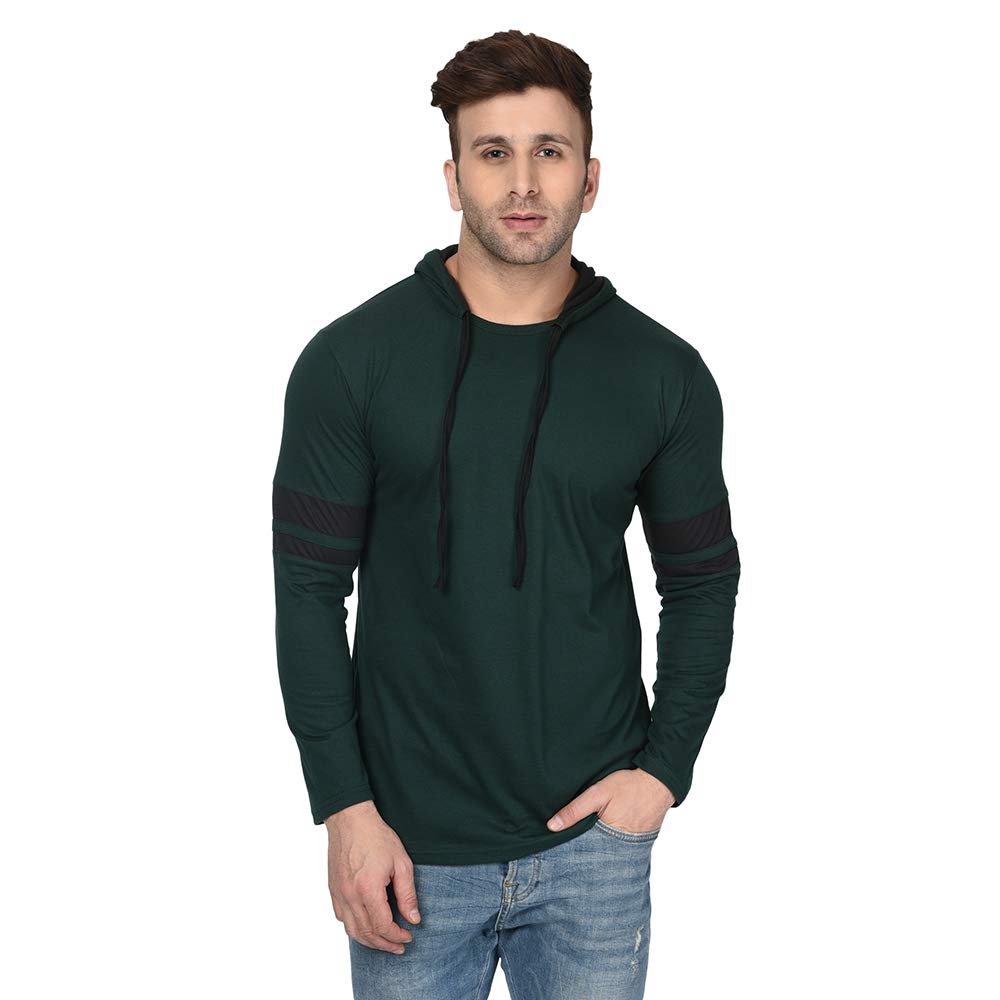 jangoboy Men's Cotton Blend Hooded Neck Hoodie (TSHIRT-289-L_Bottle Green_L)-picture-46