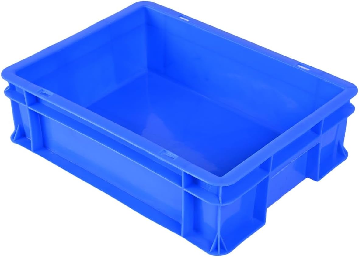 Create Box 40x30x12 CM Multipurpose Heavy Duty blue Portable Plastic Crate | Organizer Stackable Shelf Basket for Large Storage Bin | Vegetable | Fruit | Fish | Milk - (Pack of 1)