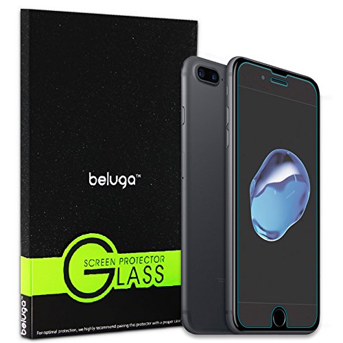 iPhone 8 Plus, iPhone 7 Plus(5.5 inch only) BELUGA Case Friendly HD Clear Premium Tempered Glass Screen Protector [HD Clear]