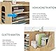 PUNCIA Dokumentenablage A4 Briefablage Ablagefächer Holz Schreibtisch Datei Organizer Papierablage Aktenaufbewahrung Ablagesystem Dokumentenhalter Ordner für Büro Arbeitszimmer Schule Office