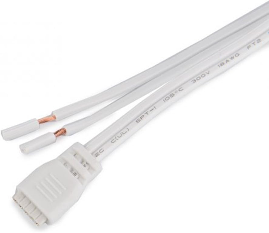 WAC Lighting LED-TC-WEXT-144-WT Invisiled 12' Wall Rated Lead Wire for Invisiled 16 Guage 24V in WhiteWhite
