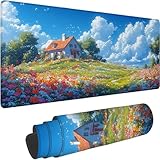 【TAPIS DE SOURIS XXL】 : Ce tapis de souris gaming de grande taille 500 x 250 x 3mm, s'adapte parfaitement à votre bureau et offre une liberté de mouvement optimale.