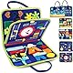 LATERN Busy Board Montessori Spielzeug für Kinder, 28CM x 21CM Pädagogisches Lernspielzeug Sensorisches Brett Entwicklung Feinmotorischen für Jungen Mädchen Geschenk Flugzeug Auto Reisen (Blau)