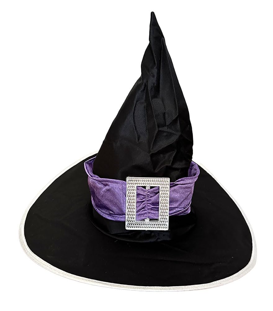 Tante Tina Costume da strega per bambina - Vestito da strega da bimba in 3 pezzi: abito, cintura e cappello - Nero/Blu