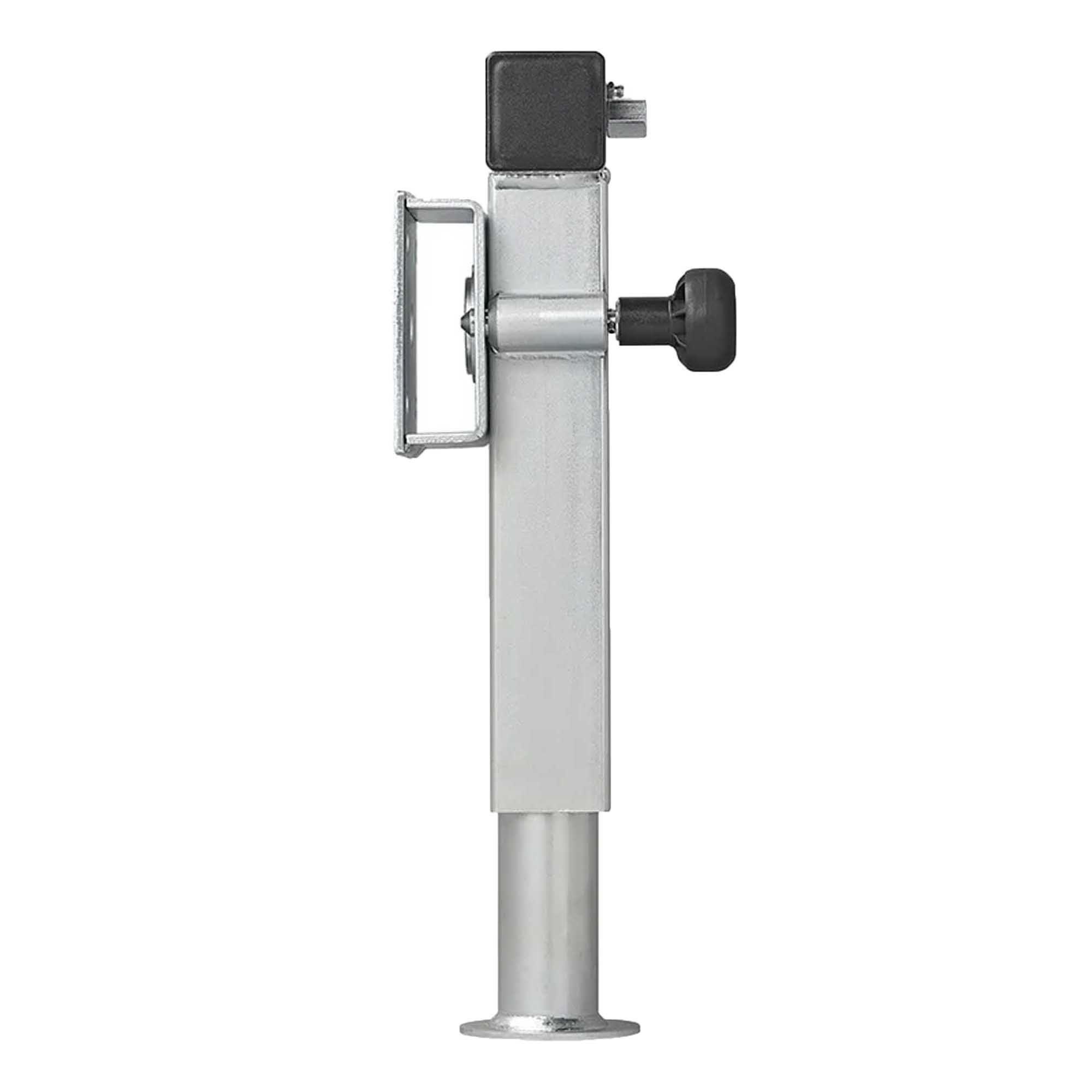 The Drive Anhänger Ausdrehstütze 60x60mm klappbar 410-655mm 1300 kg mit Schraubensatz | stufenloser Hub 235mm | Flanschhöhe 42mm | für Kipper, Hochlader etc.