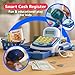 Prextex Pretend Play Electronic Toy Cash Register for Kids - Contains Play Coins, Paper Bills & Credit Card - Teaches Money and Number Calculation - Fun Toy Register for Kids - Blue