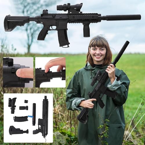Electric Gel Ball Blaster M416, Automatic Splatter Ball Blaster With Goggles & 20000 Ammo, Soft Bullet Blaster Toy Gun For Outdoor Shooting Team Game For Adults And Kid (Black) - 3