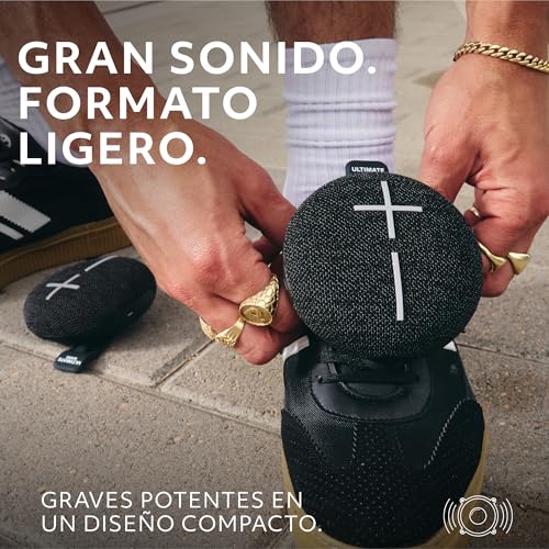 Miniatura 5 de Ultimate Ears MINIROLL, Altavoz Bluetooth Resistente al Agua | Ultraportátil, graves potentes, a prueba de polvo IP67, radio de acción de 40 m - Negro