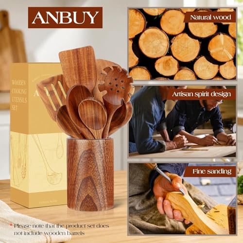Cuillères en bois de teck : ustensiles de cuisine durables - 3