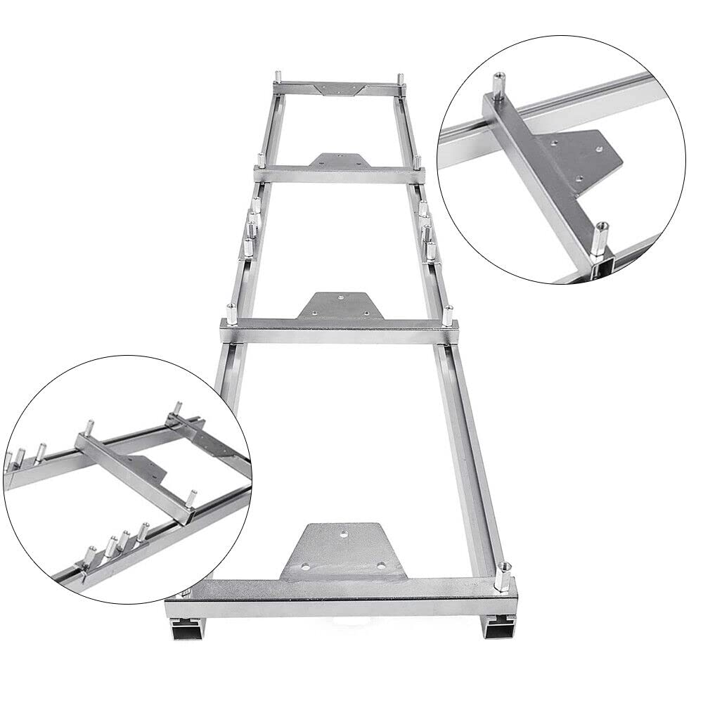 Guía de motosierra de 160,3", soporte de motosierra de aleación de aluminio estable, distancia ajustable al riel de la motosierra, alta eficiencia, guía suave