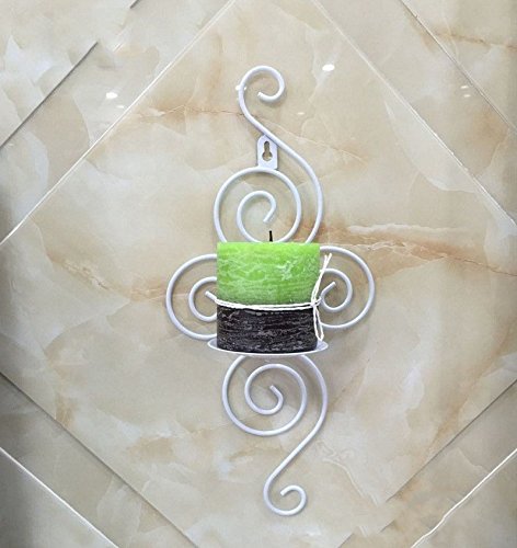 Wall Candle Sconces,Set Of 2 Metal Rustic Wall Hanging Candle Holders Decor For Living Room Home Decorations,Weddings,Events-White #TOP2