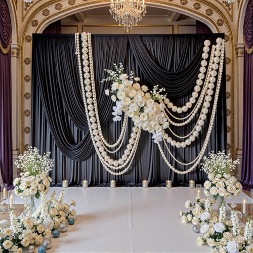 Cortinas de fondo negro 20ft x 10ft 4 paneles miniatura 6