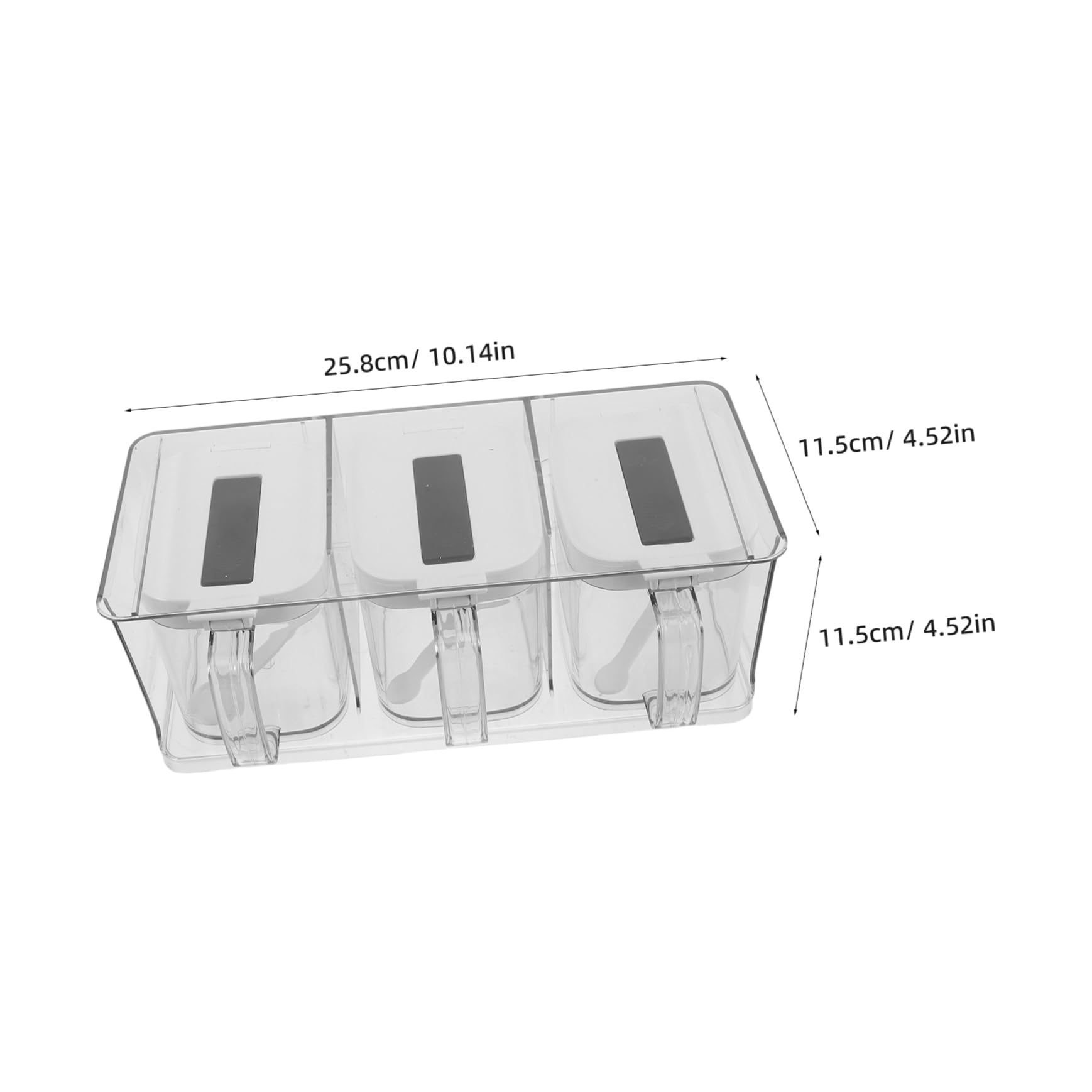 LIFKOME Boîte à Épices Cuisine en Pet avec Couvercle, Ensemble 1 Set, Rangement Multifonctionnel pour Sel et Huile, Design Simple et Élégant, Montage Mural pour Accès Rapide