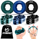 FitBeast Entrenador de Fuerza de Agarre, Ejercitador de Dedos, Fortalecedor de Antebrazo Kit - 9 Piezas, Fortalecedor de...