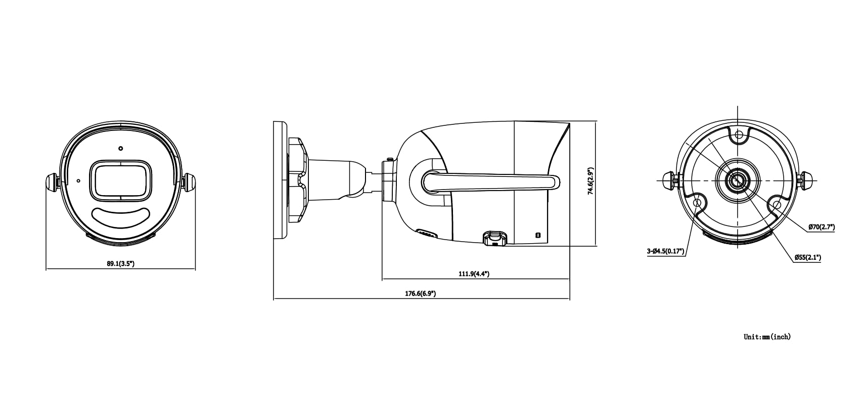 Hikvision Caméra de Sécurité IP Value Bullet 4MP 2.8mm Extérieure IP67 - DS-2CV2041G2-IDW(2.8mm)(W)