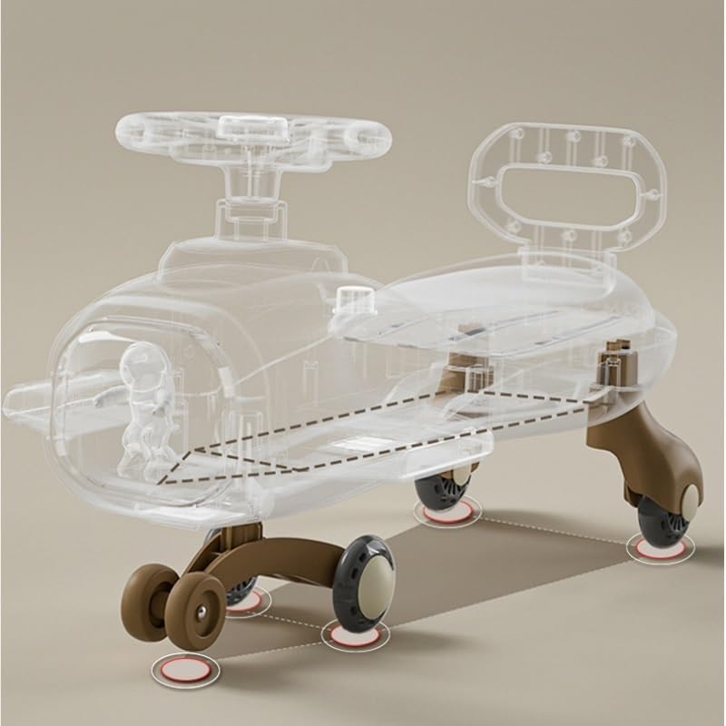 Miniatura 6 de Toy Cars Wiggle Car with Pedal, Ride On Toy Anti-Rollover with Music Silent Flashing Wheels Headlights(Blue)