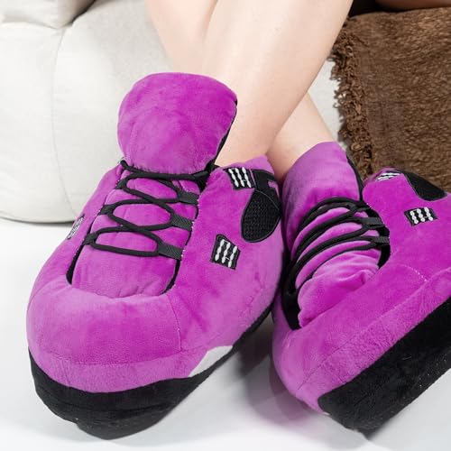 Image of Plush Sneaker Slippers, 17 Styles-Quiet Soles (No Waking Loved Ones), Anti-Slip Dry Indoor, Cozy for Cold Days, US 8-12 Unisex