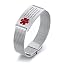 Stainless Steel 02-Silver-Width 20MM-Red Logo