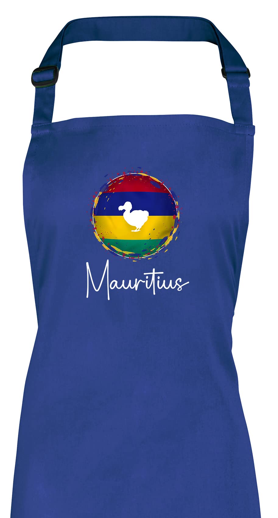 Shopagift Mauritius Flag Colour Country Apron Gift - Blue