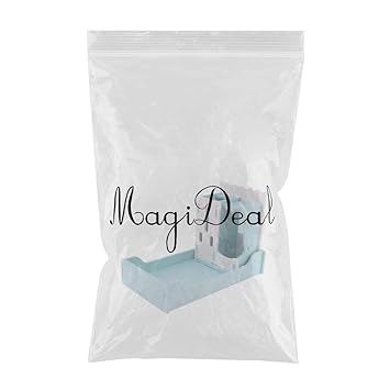 Drunkers 3 in 1 Small Pet Animal Rack Pet Food Feeder for Hamster Chinchillas Blue