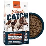 Bully Max Classic Fresh Catch Chicken, Rice & Fish Recipe - Slow-Cooked, Nutritious Puppy & Dog Food, Large Kibble Wholesome Dog Food, Natural Dog Food w/Added Vitamins, Minerals, & Nutrients, 12 lbs