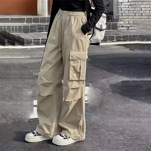 Pantalon cargo pour filles coupe ample avec taille réglable anti-compression - 2