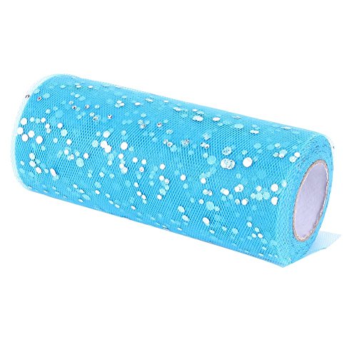 Rollo de tela de tul con lentejuelas