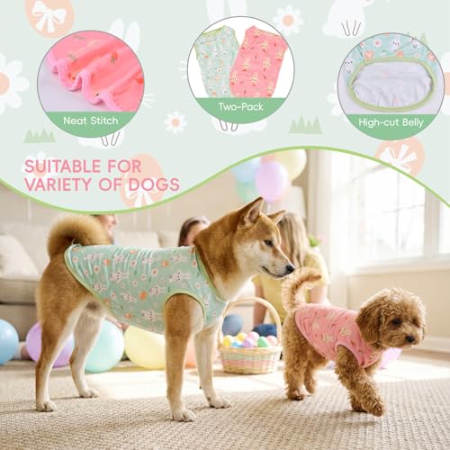 2-Pack Camisas de Perro con Patrones de Conejo y Zanahoria para Pascua miniatura 2
